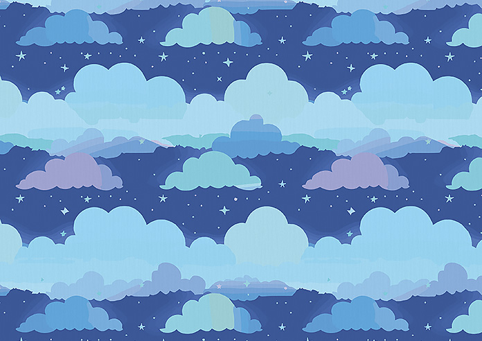 Cloudy Cosmos, Calm Blues - Made to Measure Curtains - Image 8